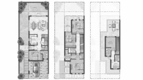Villa floor plan, 5 bedrooms in MALTA No. 11008 (2D)